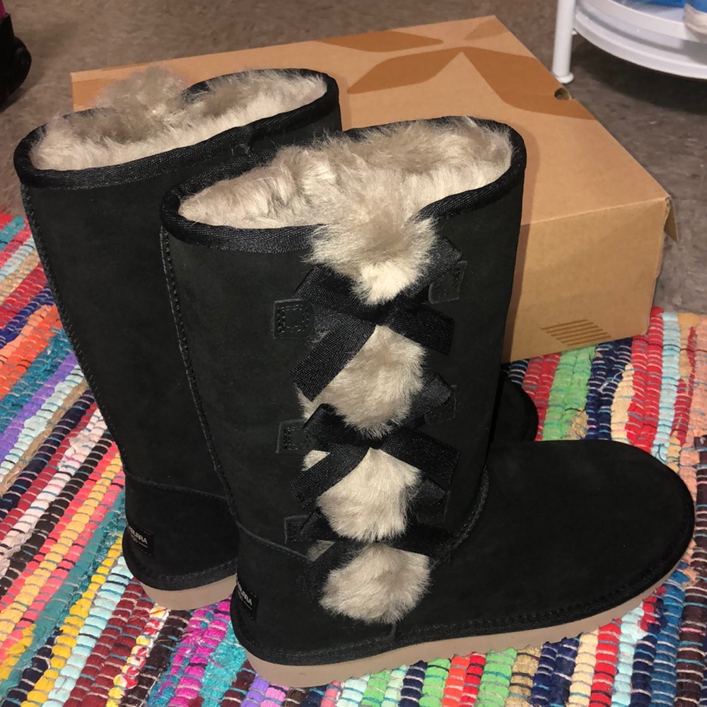 tall black uggs